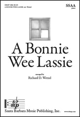 A Bonnie Wee Lassie SSAA choral sheet music cover